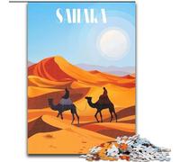 Puzzle da 1000 pezzi per adulti e adolescenti Viaggio attraverso il Sahara, gioco per famiglie e decorazioni per la casa uniche e regali per età 14 26x38cm