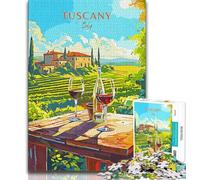 Puzzle da 1000 pezzi per adulti e adolescenti, viaggio in Italia e Toscana, gioco per famiglie, antistress, sfida difficile, collezione di artisti, belle arti, 50x75cm