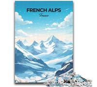 Puzzle da 1000 pezzi per adulti e adolescenti, viaggio sulle Alpi francesi, adatto a bambini dai 14 anni in su, giochi per famiglie, ideale come regalo per tutta la famiglia (dimensioni 38x52cm)