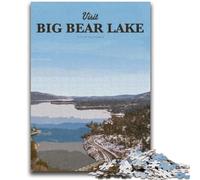 Puzzle da 1000 pezzi per adulti e adolescenti Visita Big Bear Lake Puzzle da 1000 pezzi, per gioco educativo Sfida Giocattolo Offerta come regalo per tutta la famiglia (26x38cm)