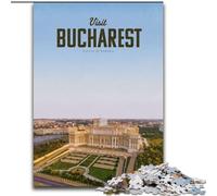 Puzzle da 1000 pezzi per adulti e adolescenti "Visita Bucarest", giochi educativi, decorazione per la casa, ideale come regalo per tutta la famiglia, 26x38cm