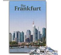 Puzzle da 1000 pezzi per adulti e adolescenti "Visita Francoforte", giocattoli antistress, decorazioni per la casa uniche e regali per bambini dai 14 anni in su, 75x100cm