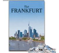 Puzzle da 1000 pezzi per adulti e adolescenti Visita Francoforte Gioco rompicapo Decorazione murale Regali unici per compleanno e Natale (50x75cm) 1000 pezzi