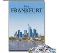Puzzle da 1000 pezzi per adulti e adolescenti Visita Francoforte Quiz Game è ideale come regalo per tutta la famiglia (38x52cm) 1000 pezzi