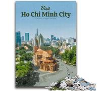 Puzzle da 1000 pezzi per adulti e adolescenti Visita Ho Chi Minh City Giocattoli Giochi educativi Interazione genitore-figlio antistress per età 14+ (dimensioni 38x26cm)
