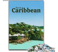 Puzzle da 1000 pezzi per adulti e adolescenti Visita i Caraibi, per bambini dai 14 anni in su, gioco educativo, sfida, regalo per compleanni, 50x75cm