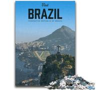 Puzzle da 1000 pezzi per adulti e adolescenti Visita il Brasile Puzzle da 1000 pezzi, giochi educativi per la famiglia, regalo per la decorazione della casa (50x75cm)