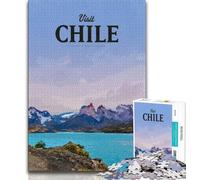 Puzzle da 1000 pezzi per adulti e adolescenti "Visita il Cile", giocattoli, giochi educativi, decorazioni per la casa e regali unici antistress (75x50cm)