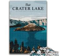 Puzzle da 1000 pezzi per adulti e adolescenti Visita il lago Crater per bambini dai 14 anni in su Gioco impossibile Regalo di Natale e compleanno (dimensioni 38x26cm)