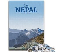 Puzzle da 1000 pezzi per adulti e adolescenti Visita il Nepal, giocattolo educativo antistress, regali di Babbo Natale segreto per bambini dai 14 anni (dimensioni 38x26cm)