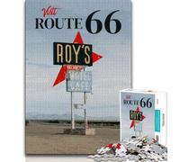 Puzzle da 1000 pezzi per adulti e adolescenti "Visita il percorso", antistress per ammazzare il tempo durante le vacanze, con poster abbinato e foglio di quiz (75x50cm)