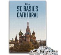 Puzzle da 1000 pezzi per adulti e adolescenti Visita la Cattedrale di San Basilio Giocattolo educativo antistress Regali di Babbo Natale segreto per età 14 (dimensioni 50x75cm)