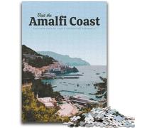 Puzzle da 1000 pezzi per adulti e adolescenti Visita la Costiera Amalfitana per un gioco educativo, un giocattolo, un arredamento unico per la casa e un regalo (dimensioni 38x52cm)