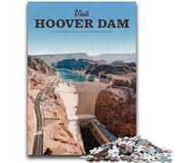 Puzzle da 1000 pezzi per adulti e adolescenti Visita la diga di Hoover Giocattolo educativo antistress Interazione genitore-figlio per bambini dai 14 anni in su (dimensioni 38x26cm)