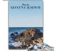 Puzzle da 1000 pezzi per adulti e adolescenti, visita la Giant's Causeway, giochi educativi, decorazione per la casa, ideale come regalo per tutta la famiglia, 75x100cm