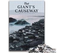 Puzzle da 1000 pezzi per adulti e adolescenti "Visita la Giant's Causeway" Gioco educativo divertente e umoristico, difficile da completare, per il compleanno (dimensioni 38x26cm)