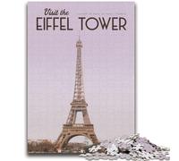 Puzzle da 1000 pezzi per adulti e adolescenti Visita la Torre Eiffel, regali divertenti per la famiglia per amici e parenti per bambini dai 14 anni in su (dimensioni 38x26cm)