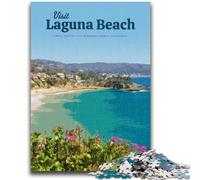 Puzzle da 1000 pezzi per adulti e adolescenti Visita Laguna Beach Aiuta il cervello a esercitare Giocattoli avvincenti per coltivare la pazienza Collezione di artisti, Belle arti (dimensioni 50x75cm)