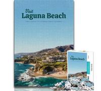 Puzzle da 1000 pezzi per adulti e adolescenti "Visita Laguna Beach", gioco stimolante e gioco educativo per famiglie, per compleanni e Natale (75x50cm)