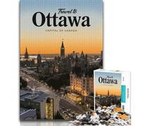 Puzzle da 1000 pezzi per adulti e adolescenti, visita Ottawa, aiuta il cervello a esercitare i giocattoli avvincenti per coltivare la pazienza, decorazione da parete (75x50cm)