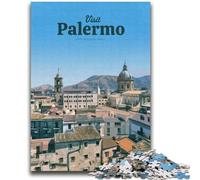 Puzzle da 1000 pezzi per adulti e adolescenti Visita Palermo, giocattolo educativo antistress, regali di Babbo Natale segreto per bambini dai 14 anni (dimensioni 38x52cm)