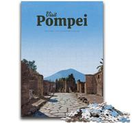 Puzzle da 1000 pezzi per adulti e adolescenti Visita Pompei Puzzle per adolescenti, con poster abbinato e foglio di quiz per età 14+ (26x38cm)