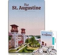 Puzzle da 1000 pezzi per adulti e adolescenti Visita Sant'Agostino, giocattoli, giochi educativi, antistress, regali unici per compleanni e compleanni (75x50cm)