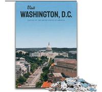Puzzle da 1000 pezzi per adulti e adolescenti Visita Washington DC, per bambini dai 14 anni in su, gioco educativo, sfida, regalo per compleanni, 50x75cm