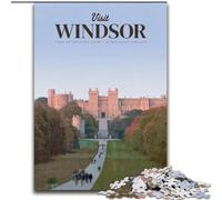 Puzzle da 1000 pezzi per adulti e adolescenti "Visita Windsor", giochi educativi, decorazioni per la casa, decorazioni e regali unici, 50x75cm