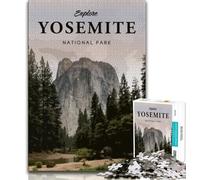 Puzzle da 1000 pezzi per adulti e adolescenti Visita Yosemite, giocattoli decorativi per la casa antistress per trascorrere il tempo libero (75x50cm)