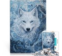Puzzle da 1000 pezzi per adulti e adolescenti volpe artica Fatto di legno per età 14+ Giochi di famiglia offerte come regali per tutta la famiglia misurare：50x75cm