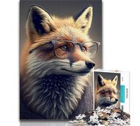 Puzzle da 1000 pezzi per adulti e adolescenti Volpe hipster vestita 1000 pezzi per adulti ideale come regalo per tutta la famiglia adatto per bambini di età compresa tra 38x26cm e 14 anni