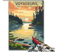 Puzzle da 1000 pezzi per adulti e adolescenti, Voyageurs National Park Sunset, gioco rompicapo, decorazione da parete, regali unici per compleanno e Natale (26x38cm) 1000 pezzi