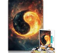 Puzzle da 1000 pezzi per adulti e adolescenti Yin Yang Tai Chi, aiuta il cervello a esercitare i giocattoli avvincenti per coltivare la pazienza, decorazione da parete 38x26cm