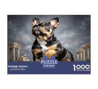 Puzzle da 1000 pezzi per adulti e bambini con simpatico cane - Rottweiler (antiche rovine) Gioco educativo di decompressione Gioco per famiglie divertente e stimolante 38x26 cm/1000 pezzi
