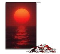 Puzzle da 1000 pezzi per adulti e bambini di Jigsaw Blood of The Setting Sun Puzzle per adulti Puzzle in legno 1000 pezzi (38x26 cm)