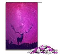 Puzzle da 1000 pezzi per adulti e bambini di Jigsaw The Big Horned Deer puzzle in legno per adulti (75x50 cm)