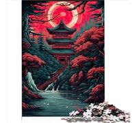 Puzzle da 1000 pezzi per adulti e bambini - Eclissi solare in Giappone - Cartone premium - Ottimo regalo per adulti e bambini (26x38 cm)