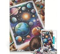 Puzzle da 1000 pezzi per adulti e bambini, raffigurante pianeti nello spazio, gioco rompicapo, difficile, ideale per rafforzare l'amore tra le coppie 50x75cm