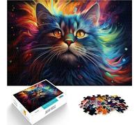 Puzzle da 1000 pezzi, per adulti e gatti, per allenare il cervello con giocattoli che creano dipendenza per promuovere la pazienza degli adolescenti dai 14 anni in su, 26 x 38 cm
