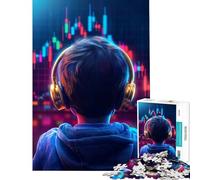 Puzzle da 1000 pezzi per adulti e giovani giocatori con cuffie gioco educativo e stimolante ideale come regalo di compleanno (dimensioni 75x50cm)