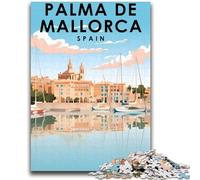 Puzzle da 1000 pezzi per adulti e ragazzi a Palma di Maiorca, Spagna, giocattolo educativo antistress, regali di Babbo Natale segreto per bambini dai 14 anni (dimensioni 38x26cm)