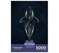 Puzzle Da 1000 Pezzi Per Adulti E Ragazzi Abstract Orca Whale Illustration Puzzle Per Adulti, Giocattoli Antistress, Gara Di Velocità Manuale, Regali Di Compleanno E Unici 52x38cm/1000pcs