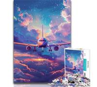 Puzzle da 1000 pezzi per adulti e ragazzi aerei tra le nuvole puzzle per adolescenti adatti per decorare la scrivania dai 14 anni in su 38x26cm