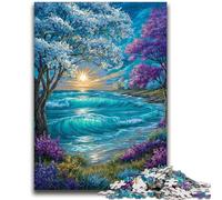 Puzzle da 1000 pezzi per adulti e ragazzi Alberi sull'oceano per età 14 anni e oltre Giochi per famiglie Regali di Natale per donne 50x75cm