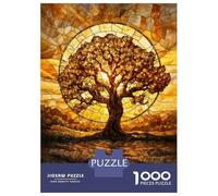 Puzzle Da 1000 Pezzi Per Adulti E Ragazzi Amber Tree Stained Glass Puzzle Per Adulti Giochi Rilassanti Decorazione Per La Casa Regali Unici Per Compleanno E Natale 70x50cm/1000pcs