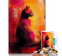 Puzzle da 1000 pezzi per adulti e ragazzi, animali e gatti, attività divertenti da fare a casa, collezione di artisti, belle arti per età dai 14 anni in su, 38x26cm