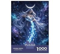 Puzzle Da 1000 Pezzi Per Adulti E Ragazzi Aquarius Zodiac Goddess Pouring Water Puzzle Gioco Per Famiglie Sfida Difficile Difficile E Sfida 52x38cm/1000pcs