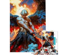 Puzzle da 1000 pezzi per adulti e ragazzi: Arcangelo Michele Guerriero con spada e ali Gioco divertente per adulti corsa a tempo Ideale come regalo (dimensioni 50x75cm)