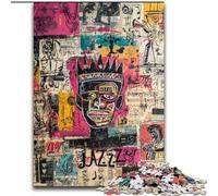 Puzzle da 1000 pezzi per adulti e ragazzi, arte moderna di Basquiat, giocattoli, giochi educativi, antistress, per rafforzare l'amore tra coppie (dimensioni 50x75cm)